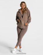 Clothing TEVEO Statement Oversized Jacket Mocha Women 2HL08D27 - Image 3