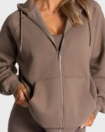 Clothing TEVEO Statement Oversized Jacket Mocha Women 2HL08D27 - Image 4