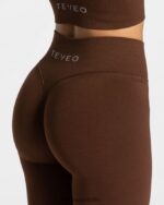 Clothing TEVEO Statement Scrunch Leggings Coffee Women 2HL08D112 - Image 4