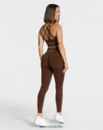 Clothing TEVEO Statement Scrunch Leggings Coffee Women 2HL08D112 - Image 5