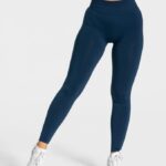 Clothing TEVEO Statement Scrunch Leggings Dark blue Women 2HL08D104