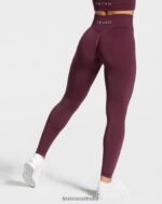 Clothing TEVEO Statement Scrunch Leggings Plum Women 2HL08D115 - Image 2
