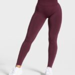Clothing TEVEO Statement Scrunch Leggings Plum Women 2HL08D115