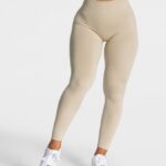 Clothing TEVEO Statement Scrunch Leggings Sand Women 2HL08D117