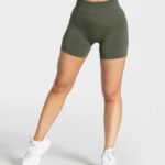 Clothing TEVEO Statement Scrunch Short Khaki Women 2HL08D237