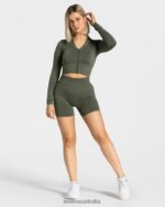 Clothing TEVEO Statement Scrunch Short Khaki Women 2HL08D237 - Image 3