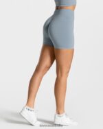 Clothing TEVEO Statement Scrunch Short Steel Blue Women 2HL08D243 - Image 2