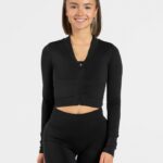 Clothing TEVEO Statement Zip Jacket Black Women 2HL08D176