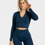 Clothing TEVEO Statement Zip Jacket Dark blue Women 2HL08D168
