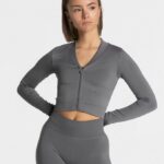 Clothing TEVEO Statement Zip Jacket Graphite Women 2HL08D169