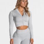 Clothing TEVEO Statement Zip Jacket Light gray Women 2HL08D170