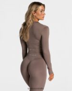 Clothing TEVEO Statement Zip Jacket Mocha Women 2HL08D173 - Image 2