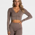 Clothing TEVEO Statement Zip Jacket Mocha Women 2HL08D173