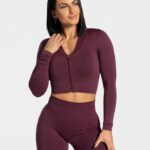 Clothing TEVEO Statement Zip Jacket Plum Women 2HL08D174