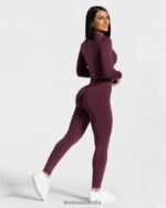 Clothing TEVEO Statement Zip Jacket Plum Women 2HL08D174 - Image 5