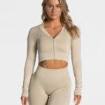 Clothing TEVEO Statement Zip Jacket Sand Women 2HL08D175