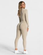 Clothing TEVEO Statement Zip Jacket Sand Women 2HL08D175 - Image 5