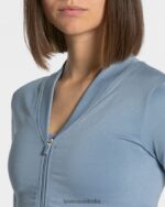 Clothing TEVEO Statement Zip Jacket Steel blue Women 2HL08D177 - Image 4