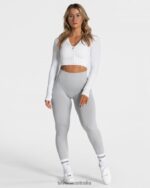 Clothing TEVEO Statement Zip Jacket White Women 2HL08D178 - Image 3