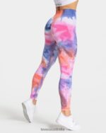 Clothing TEVEO Tie Dye Scrunch Leggings Hot Women 2HL08D69 - Image 2