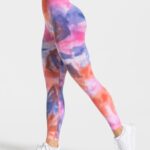 Clothing TEVEO Tie Dye Scrunch Leggings Hot Women 2HL08D69