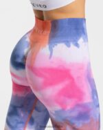 Clothing TEVEO Tie Dye Scrunch Leggings Hot Women 2HL08D69 - Image 4