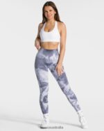 Clothing TEVEO Tie Dye Scrunch Leggings Stormy Women 2HL08D57 - Image 3