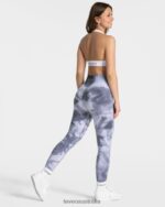Clothing TEVEO Tie Dye Scrunch Leggings Stormy Women 2HL08D57 - Image 5