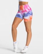 Clothing TEVEO Tie Dye Scrunch Short Hot Women 2HL08D200