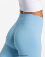 Clothing TEVEO Timeless Scrunch Leggings Baby blue Women 2HL08D85 - Image 4