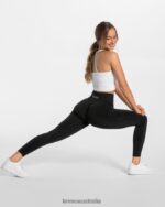 Clothing TEVEO Timeless Scrunch Leggings Black Women 2HL08D96 - Image 3