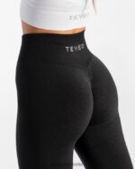 Clothing TEVEO Timeless Scrunch Leggings Black Women 2HL08D96 - Image 4