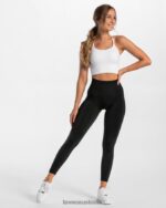 Clothing TEVEO Timeless Scrunch Leggings Black Women 2HL08D96 - Image 5