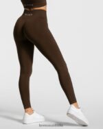 Clothing TEVEO Timeless Scrunch Leggings Dark brown Women 2HL08D86 - Image 2