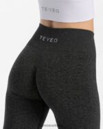 Clothing TEVEO Timeless Scrunch Leggings Dark gray Women 2HL08D87 - Image 4