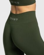 Clothing TEVEO Timeless Scrunch Leggings Khaki Women 2HL08D91 - Image 4
