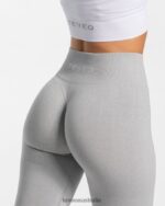 Clothing TEVEO Timeless Scrunch Leggings Light gray Women 2HL08D90 - Image 4