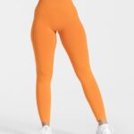 Clothing TEVEO Timeless Scrunch Leggings Orange Women 2HL08D93