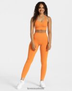 Clothing TEVEO Timeless Scrunch Leggings Orange Women 2HL08D93 - Image 3