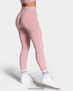 Clothing TEVEO Timeless Scrunch Leggings Pink Women 2HL08D94 - Image 2