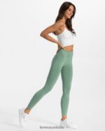 Clothing TEVEO Timeless Scrunch Leggings Sage Women 2HL08D95 - Image 5