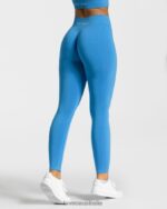 Clothing TEVEO Timeless Scrunch Leggings Summer Blue Women 2HL08D97 - Image 2