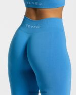 Clothing TEVEO Timeless Scrunch Leggings Summer Blue Women 2HL08D97 - Image 4