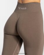 Clothing TEVEO Timeless Scrunch Leggings Taupe Women 2HL08D99 - Image 4