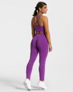 Clothing TEVEO Timeless Scrunch Leggings Violet Women 2HL08D100 - Image 5