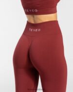 Clothing TEVEO Timeless Scrunch Leggings Wine red Women 2HL08D101 - Image 4