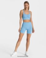 Clothing TEVEO Timeless Scrunch Short Baby Blue Women 2HL08D213 - Image 3