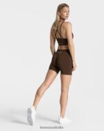 Clothing TEVEO Timeless Scrunch Short Dark brown Women 2HL08D214 - Image 3