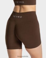 Clothing TEVEO Timeless Scrunch Short Dark brown Women 2HL08D214 - Image 4