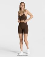 Clothing TEVEO Timeless Scrunch Short Dark brown Women 2HL08D214 - Image 5
